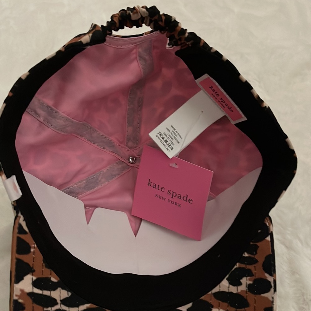 NWT Kate Spade fashion forward Leopard print ball cap hat KS1003746C 1 size - Picture 10 of 12